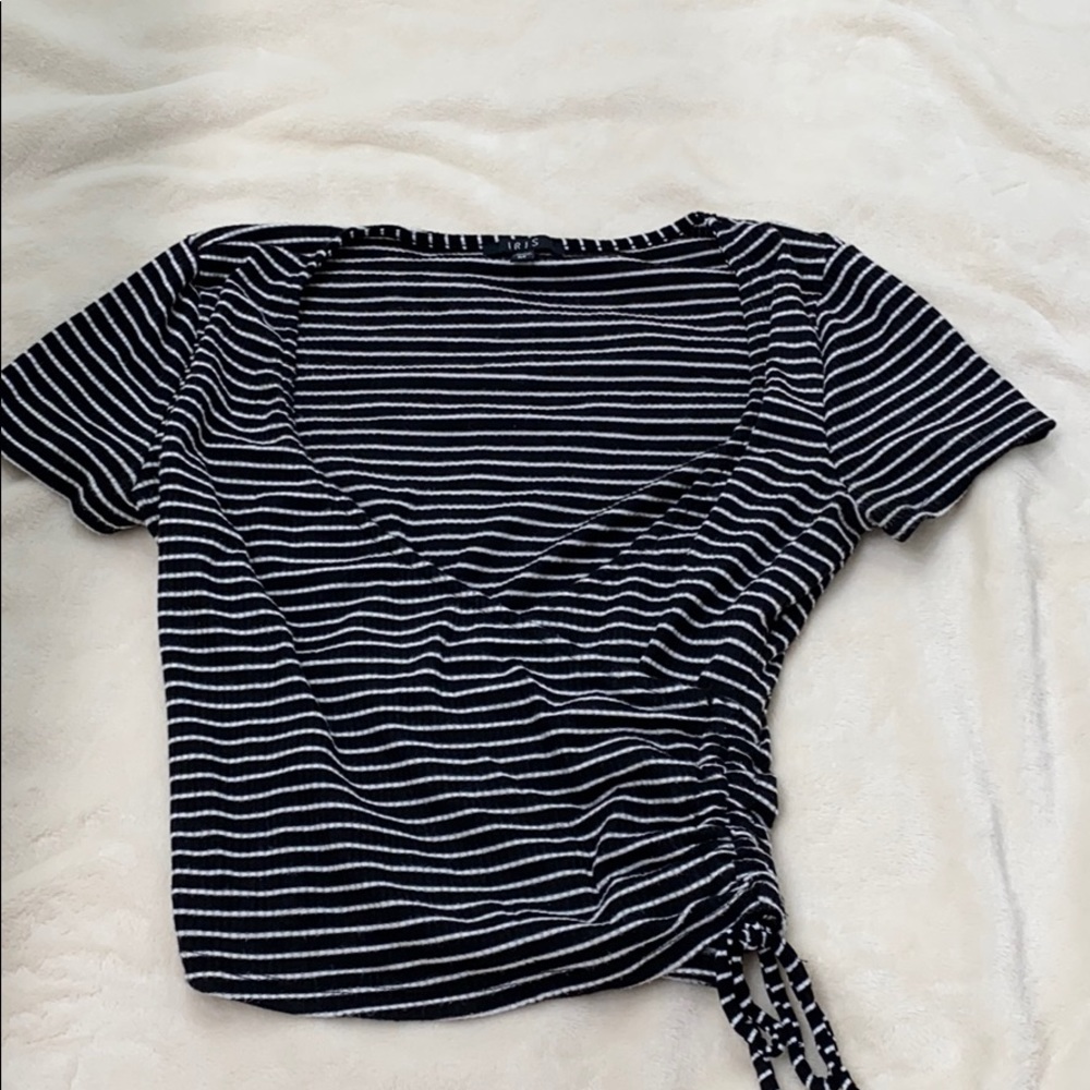 Striped Wrap top